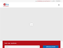 Tablet Screenshot of beta-recruitment.nl
